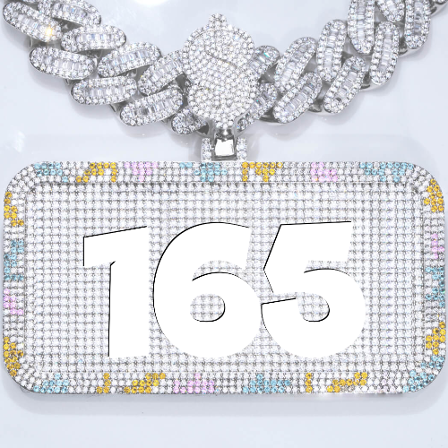 CUSTOM LETTER NECKLACE 3D COLORFUL SQUARE