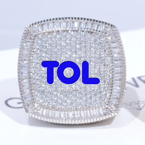 CUSTOM LETTER 3D ICED RING