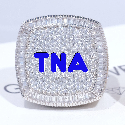 CUSTOM LETTER 3D ICED RING