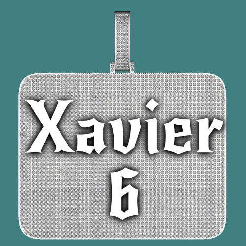 CUSTOM LETTER NECKLACE 3D BIG SQUARE