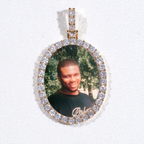 3D Oval Custom Picture Pendant