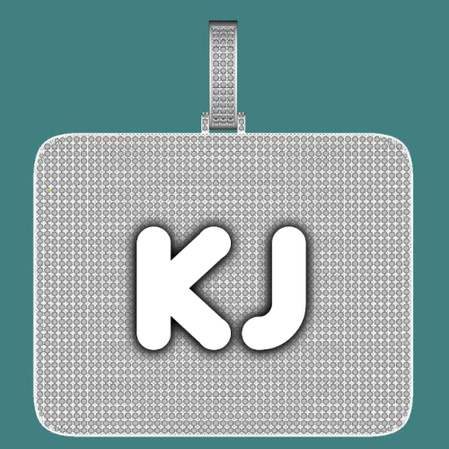 CUSTOM LETTER NECKLACE 3D BIG SQUARE