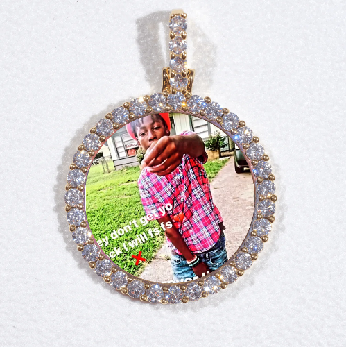 3D CIRCLE CUSTOM PICTURE PENDANT SMALL SIZE