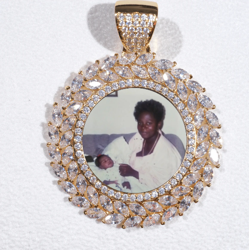 Large 3D Wheat Ear Custom Picture Pendant