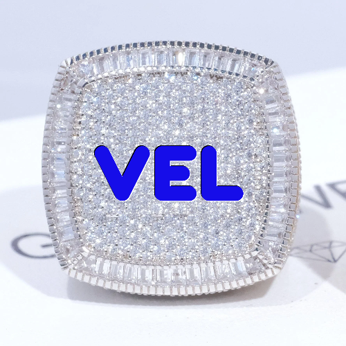 CUSTOM LETTER 3D ICED RING