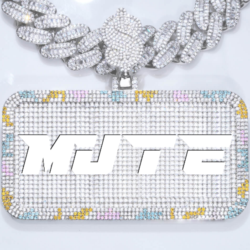 CUSTOM LETTER NECKLACE 3D COLORFUL SQUARE