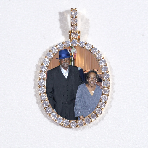 3D Oval Custom Picture Pendant