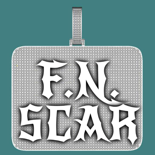CUSTOM LETTER NECKLACE 3D BIG SQUARE