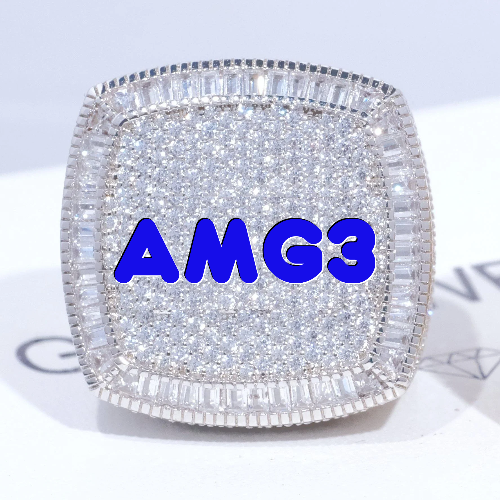 CUSTOM LETTER 3D ICED RING