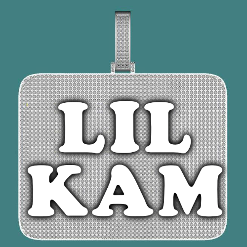 CUSTOM LETTER NECKLACE 3D BIG SQUARE