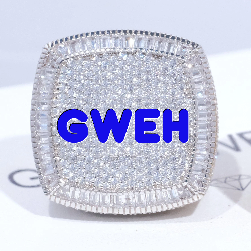 CUSTOM LETTER 3D ICED RING
