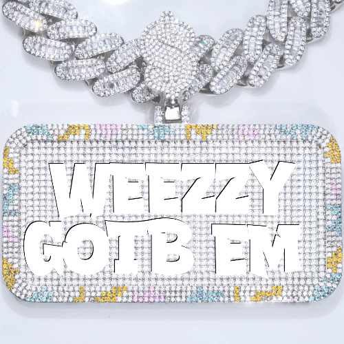 CUSTOM LETTER NECKLACE 3D COLORFUL SQUARE