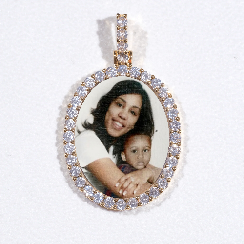 3D Oval Custom Picture Pendant