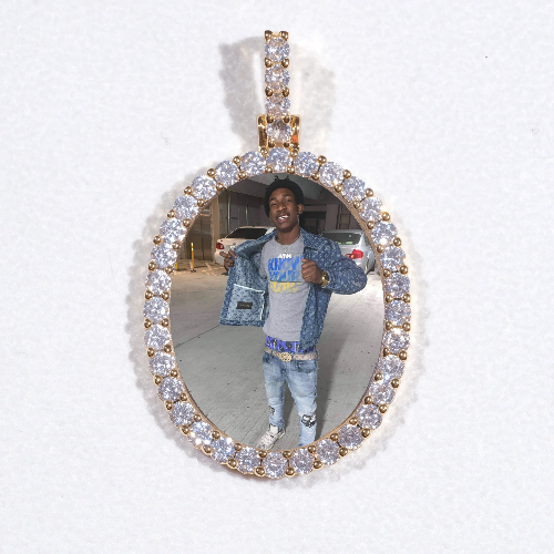 3D Oval Custom Picture Pendant