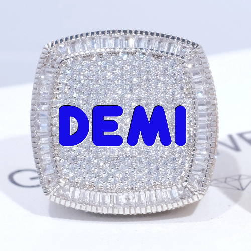 CUSTOM LETTER 3D ICED RING