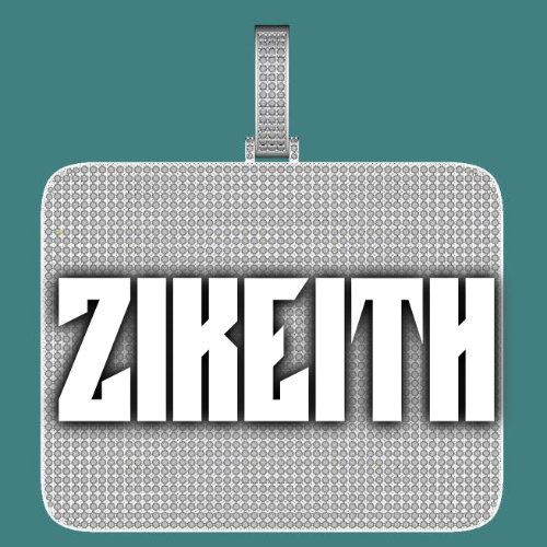 CUSTOM LETTER NECKLACE 3D BIG SQUARE