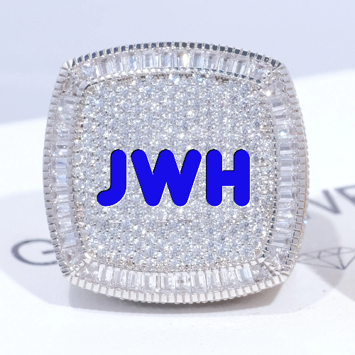 CUSTOM LETTER 3D ICED RING