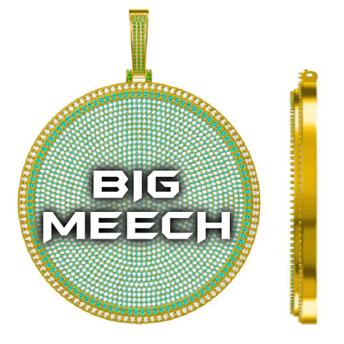 CUSTOM LETTER NECKLACE 3D BIG DISC