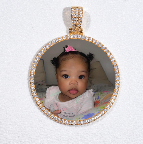 MEDIUM 3D CIRCLE CUSTOM PICTURE PENDANT