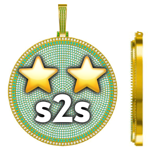 CUSTOM LETTER NECKLACE 3D BIG DISC