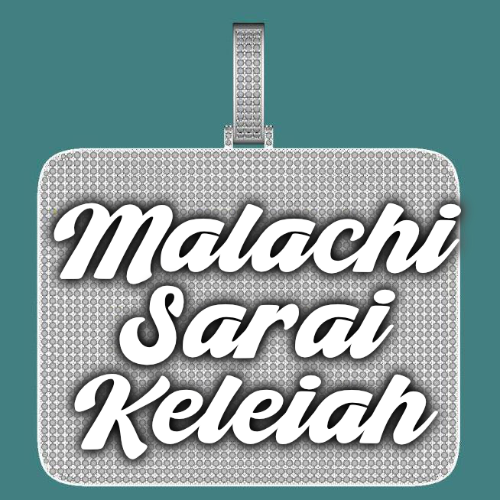 CUSTOM LETTER NECKLACE 3D BIG SQUARE