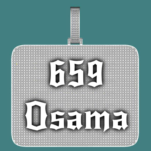 CUSTOM LETTER NECKLACE 3D BIG SQUARE
