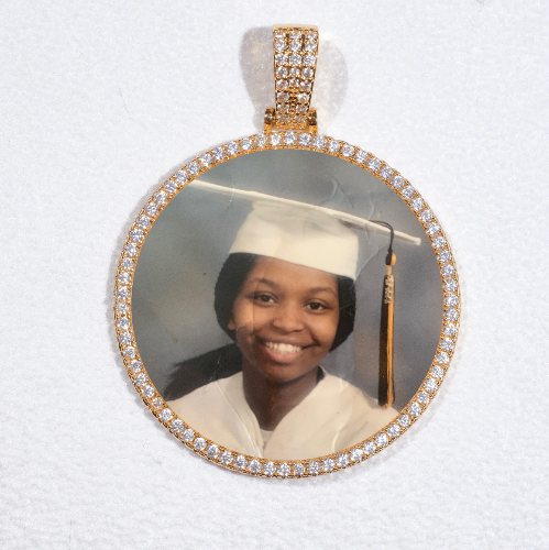 MEDIUM 3D CIRCLE CUSTOM PICTURE PENDANT