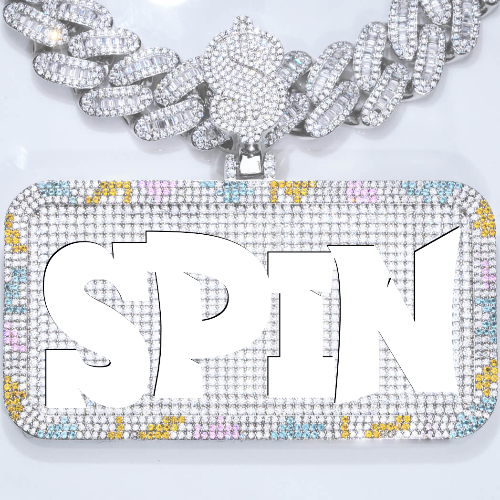 CUSTOM LETTER NECKLACE 3D COLORFUL SQUARE