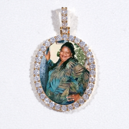 3D Oval Custom Picture Pendant