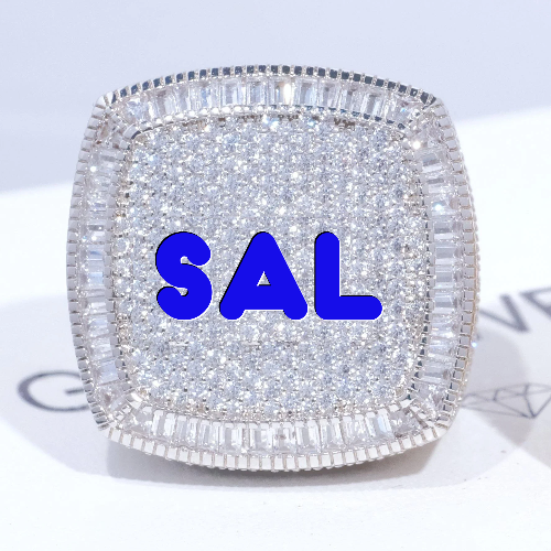 CUSTOM LETTER 3D ICED RING