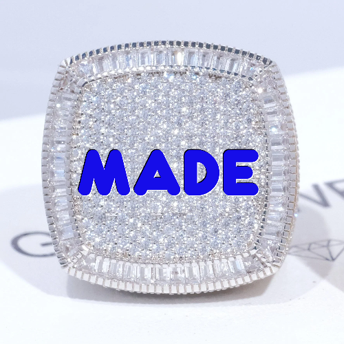 CUSTOM LETTER 3D ICED RING