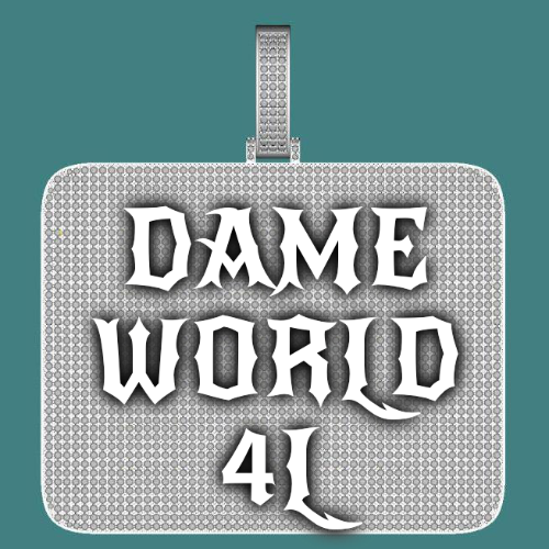 CUSTOM LETTER NECKLACE 3D BIG SQUARE