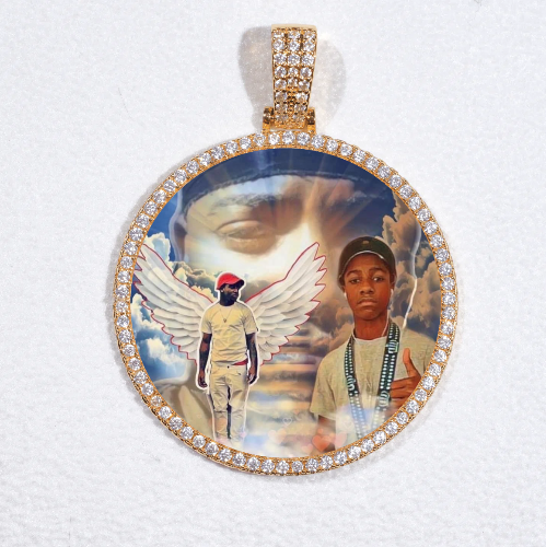 MEDIUM 3D CIRCLE CUSTOM PICTURE PENDANT