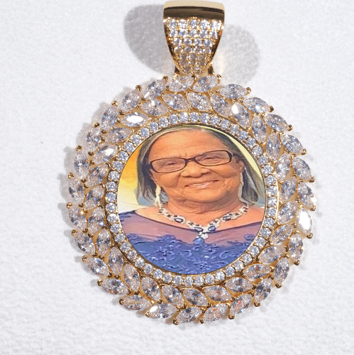 Large 3D Wheat Ear Custom Picture Pendant