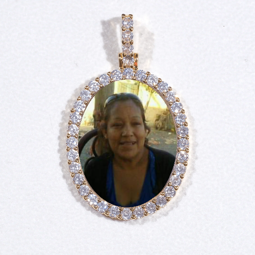 3D Oval Custom Picture Pendant