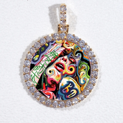 3D CIRCLE CUSTOM PICTURE PENDANT SMALL SIZE