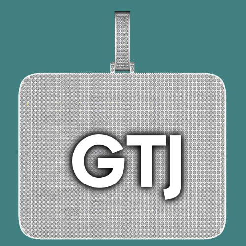 CUSTOM LETTER NECKLACE 3D BIG SQUARE