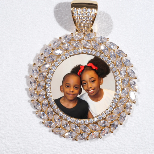 Large 3D Wheat Ear Custom Picture Pendant
