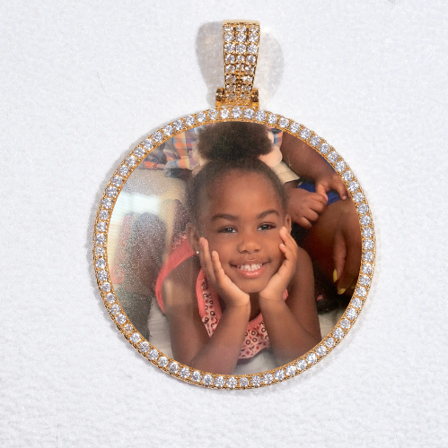 MEDIUM 3D CIRCLE CUSTOM PICTURE PENDANT