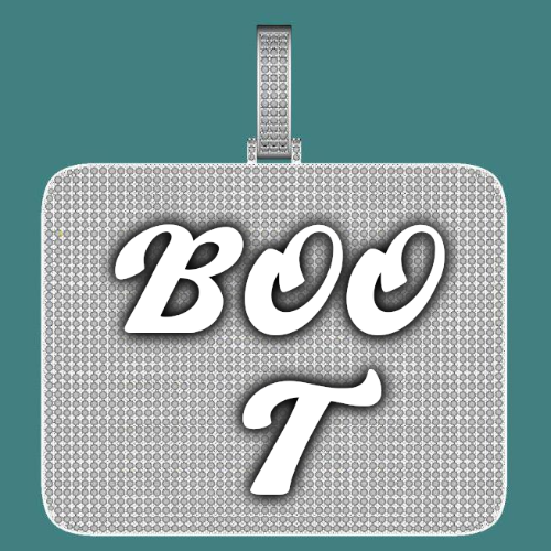 CUSTOM LETTER NECKLACE 3D BIG SQUARE
