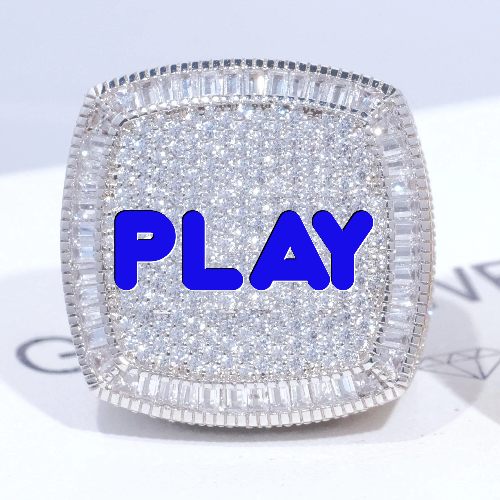 CUSTOM LETTER 3D ICED RING