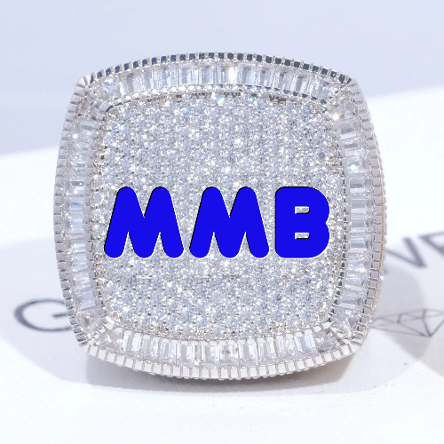 CUSTOM LETTER 3D ICED RING