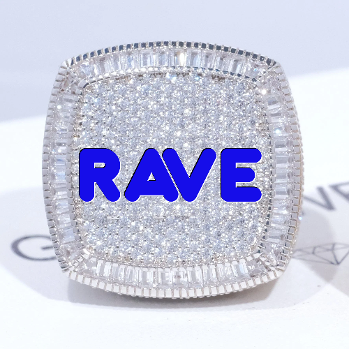 CUSTOM LETTER 3D ICED RING