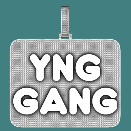 CUSTOM LETTER NECKLACE 3D BIG SQUARE