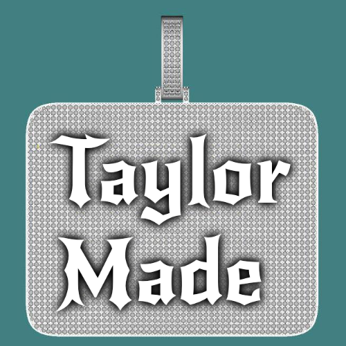 CUSTOM LETTER NECKLACE 3D BIG SQUARE