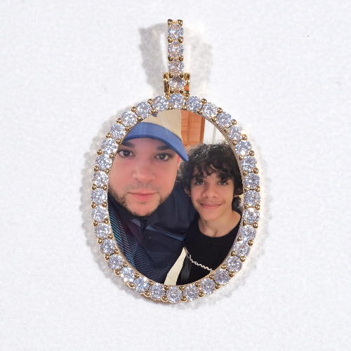 3D Oval Custom Picture Pendant
