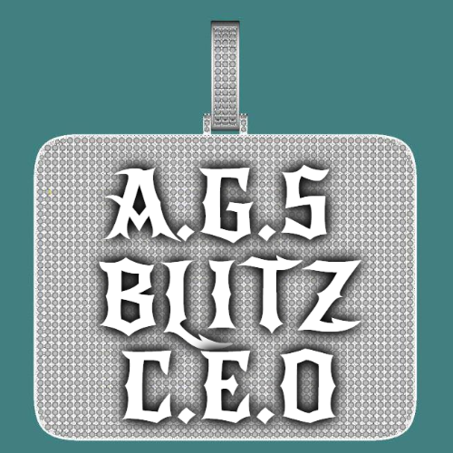 CUSTOM LETTER NECKLACE 3D BIG SQUARE