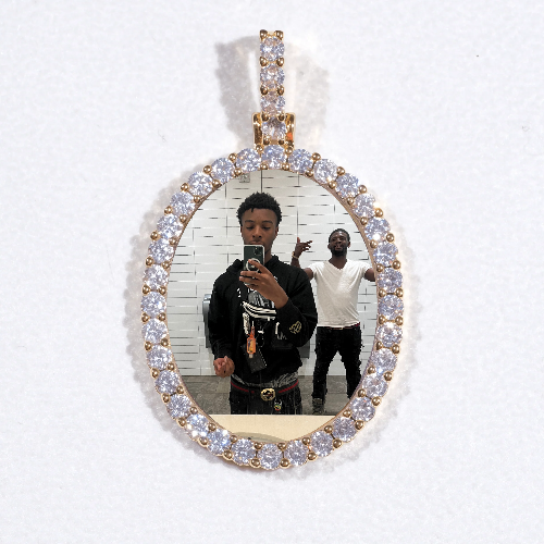 3D Oval Custom Picture Pendant