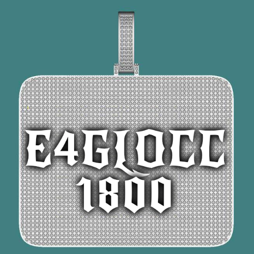 CUSTOM LETTER NECKLACE 3D BIG SQUARE