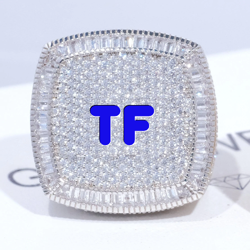 CUSTOM LETTER 3D ICED RING